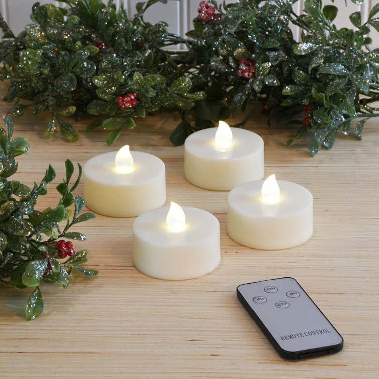 The Holiday Aisle® Extra Large Battery Operated Tea Lights with Remote